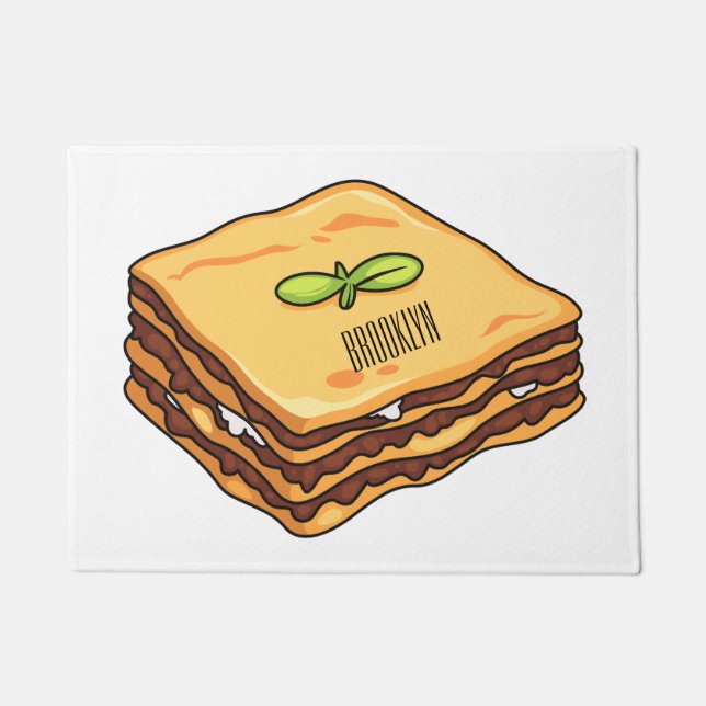Tapete Ilustração de desenho animado de Lasagna (Frente)