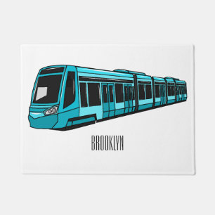 Tapete Ilustração de desenho animado de locomotiva elétri