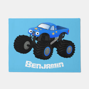 Tapete Ilustração de desenho animado de monstro azul boni