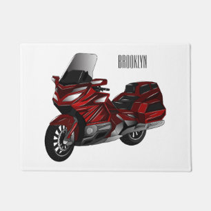 Tapete Ilustração de desenho animado de motocicleta em tu