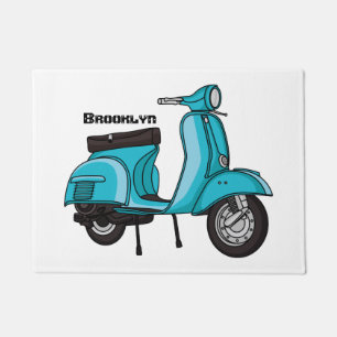 Tapete Ilustração de desenho animado de motocicleta vespa