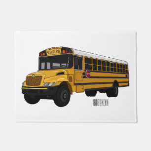 Tapete Ilustração de desenho animado de ônibus escolar