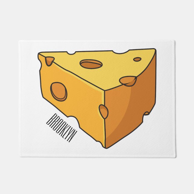 Tapete Ilustração de desenho animado de queijo (Frente)