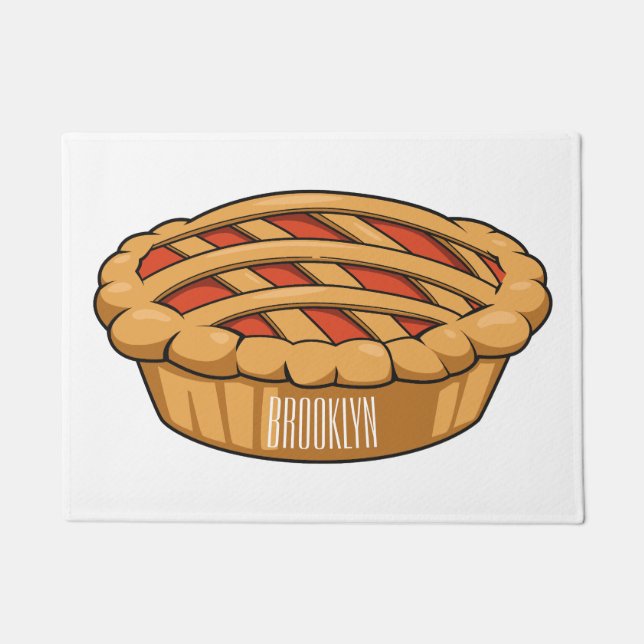 Tapete Ilustração de desenho animado de torta (Frente)