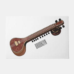 Tapete Ilustração de desenho animado de violão