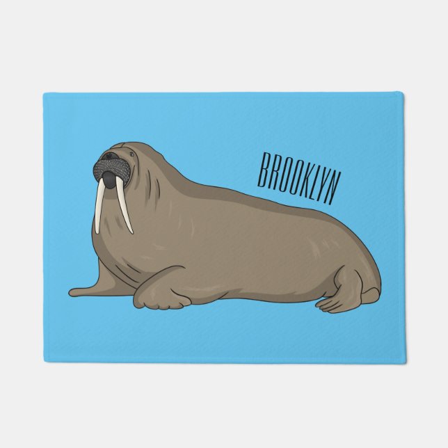Tapete Ilustração de desenho animado de Walrus (Frente)