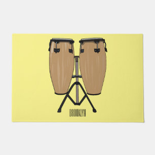 Tapete Ilustração de desenho animado do tambor de bongo