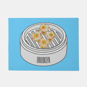 Tapete Ilustração de desenho animado Shumai dim sum