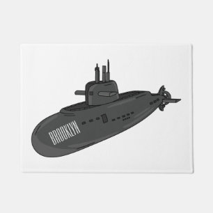Tapete Ilustração de desenho animado submarino