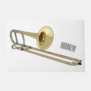 Tapete Ilustração de desenho animado Trombone