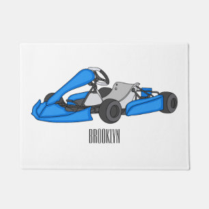 Tapete Ilustração de desenho de corrida de Kart