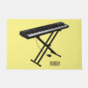 Tapete Ilustração de desenho de piano de teclado