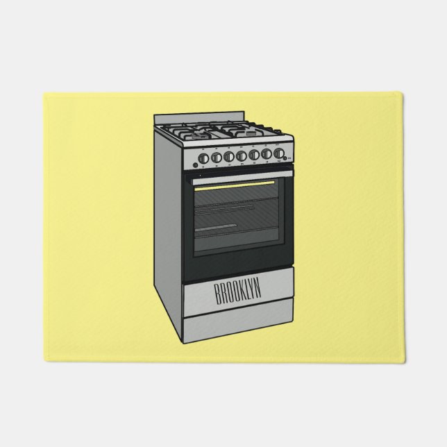 Tapete Ilustração de desenho do fogão elétrico (Frente)