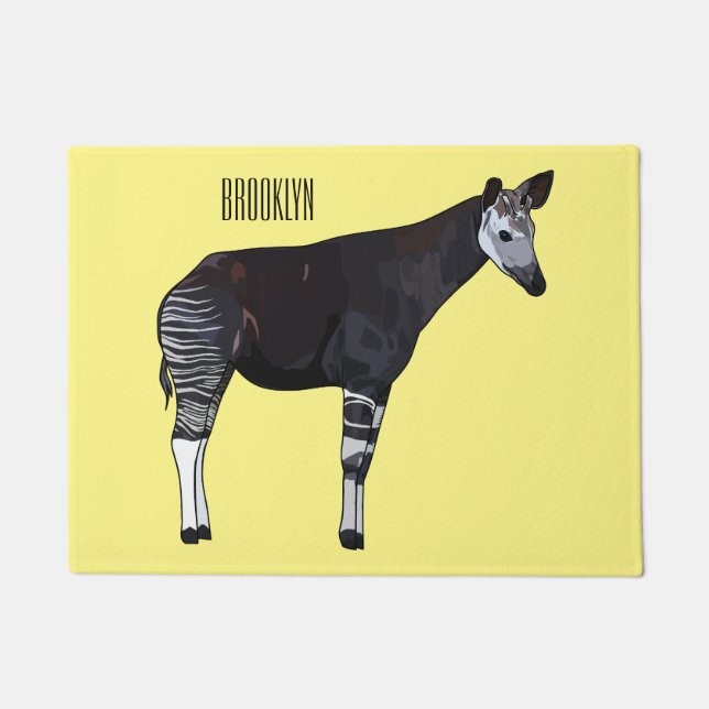 Tapete Ilustração de desenho em Okapi (Frente)