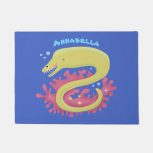 Tapete Ilustração engraçada de desenho animado de enguia 