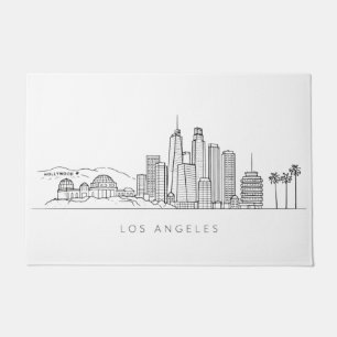 Tapete Ilustração Minimalista do Horizonte de Los Angeles