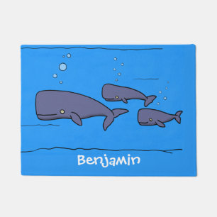 Tapete Imagem de baleias de desenho animado em migração