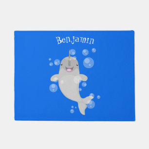 Tapete Imagem de desenho animado de bolhas de narvais fel