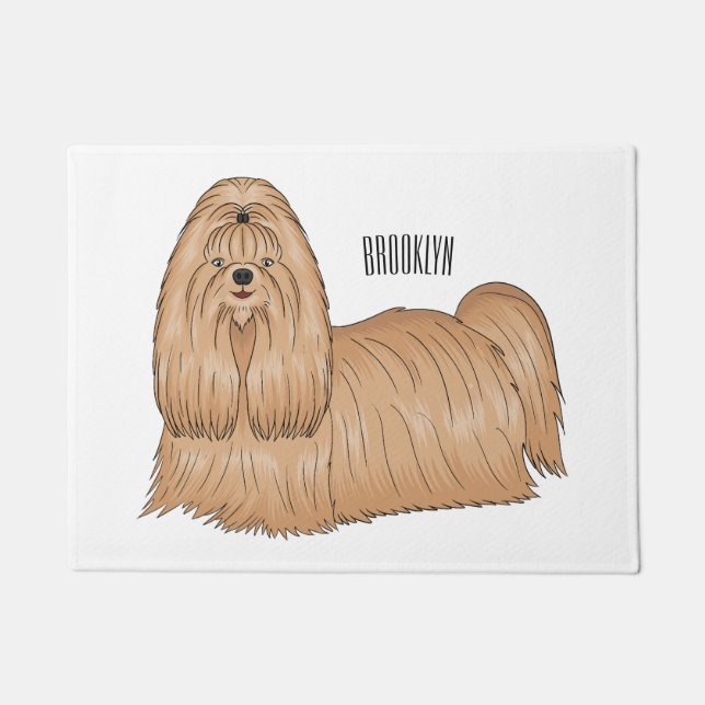 Tapete Imagem de desenho animado de cabelos longos Shih t (Frente)