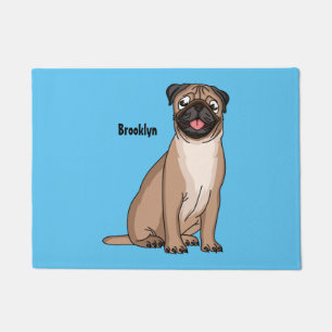 Tapete Imagem de desenho animado de cachorro feliz e engr