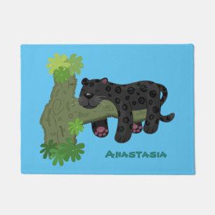 Tapete Imagem de desenho animado de gato preto-pintado-pi