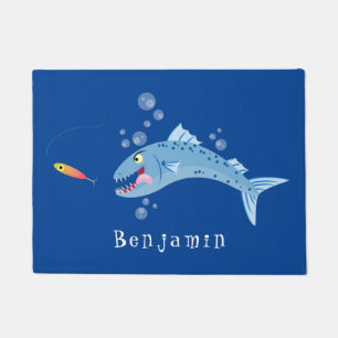 Tapete Imagem de desenho animado de pesca com fome de pei