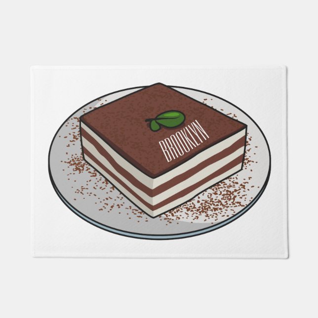 Tapete Imagem do desenho do bolo Tiramisu (Frente)