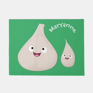 Tapete Imagem vegetal do desenho animado de alho cúprico