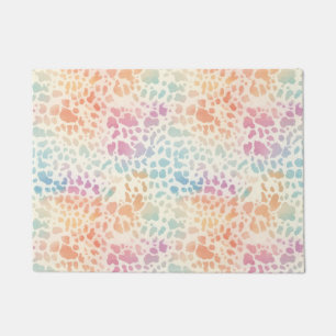 Tapete Impressão de leopardo em aquarela com arco-íris pa