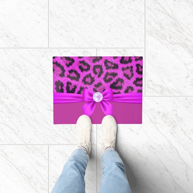 Tapete Impressão de Leopardo Violeta (Interior)