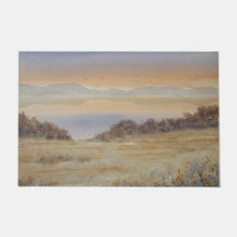 Impressão de Paisagem de Aquarela do Lago Dusk