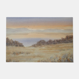 Tapete Impressão de Paisagem de Aquarela do Lago Dusk