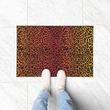 Impressão de Pele de Leopardo do Pôr do Sol