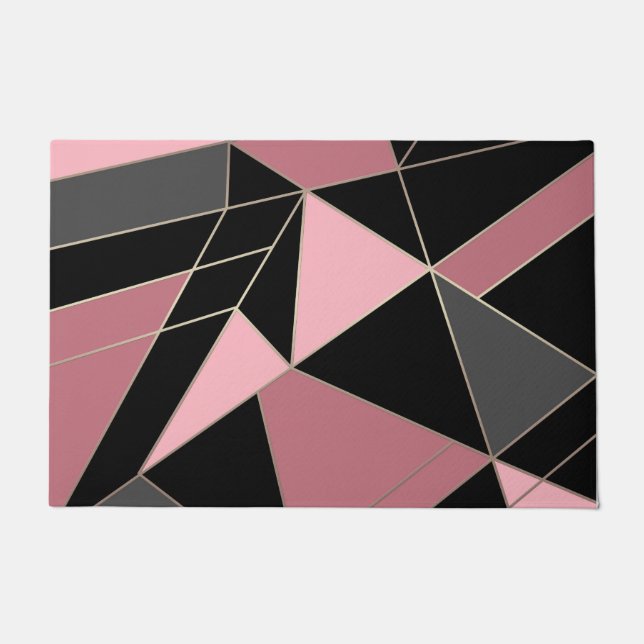 Tapete impressão de triângulos geométricos abstrato moder (Frente)