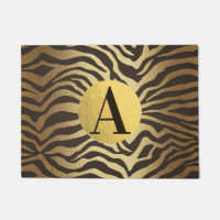 Impressão de Zebra de Pele de Animal Moderno Glam 
