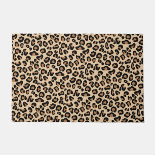 Tapete Impressão Leopardo, Preto, Marrom, Ferrugem e Ton