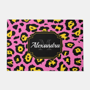 Tapete Impressão Leopardo Rosa
