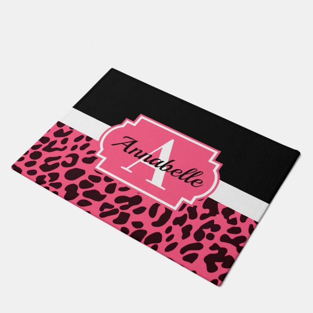 Tapete Impressão Leopardo Rosa (Inclinado)