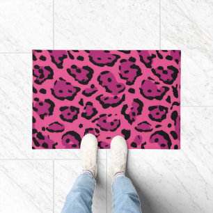 Tapete Impressão Leopardo Rosa-Quente