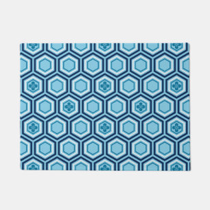 Tapete Impressão, Marinho e azul claro do Kimono hexagona