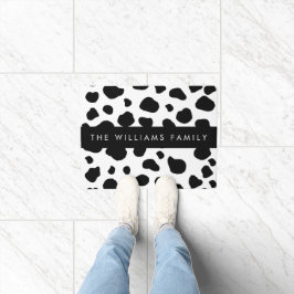 Tapete Impressão, Pontos De Vaca, Preto E Branco, Seu Nom