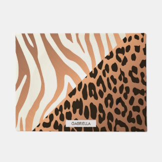 Tapete Impressão Zebra e Leopardo
