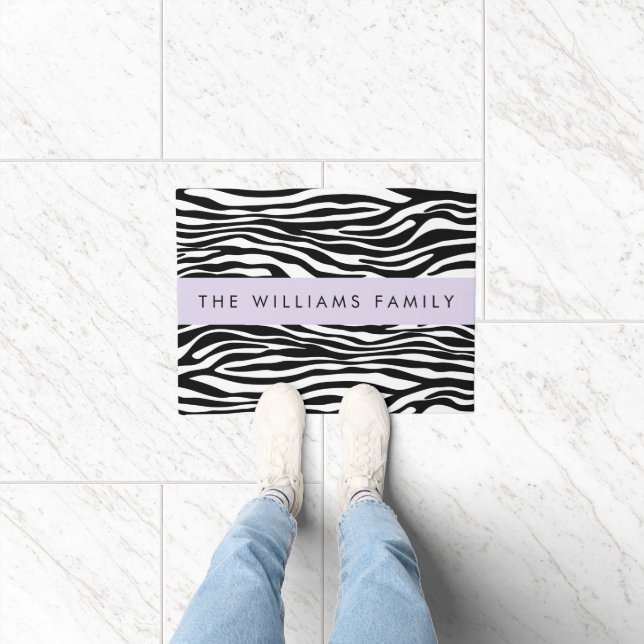 Tapete Impressão Zebra, Stripes, Preto E Branco, Seu Nome (Interior)