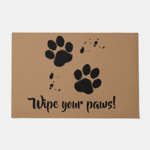 Tapete Impressões da pata do cão: Limpe suas patas!