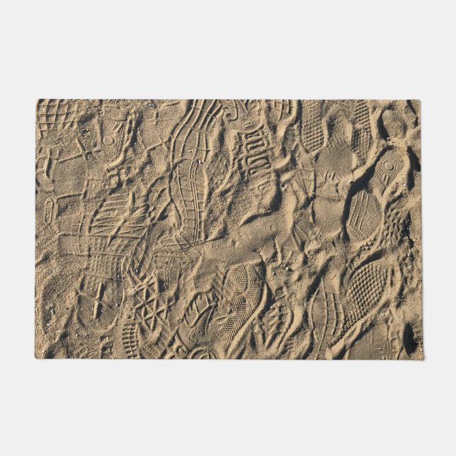 Tapete Impressões do calçado na areia (Frente)