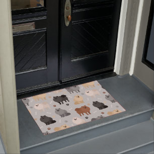Tapete Impressões-pântanos e porta-mat-cãozinho da Pom