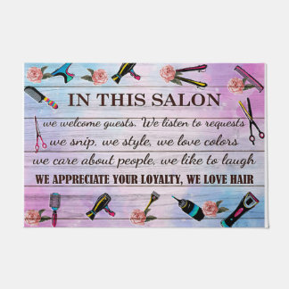 Tapete In This Salon Doormat, We Love Hair Mat
