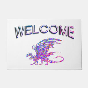 Tapete Incrível Dragão Mosaico Boas-vindas