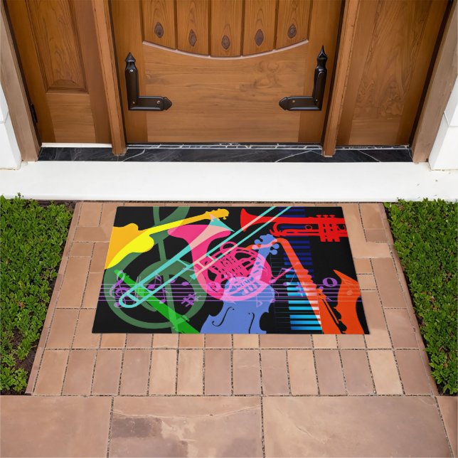 Tapete Instrumentos Musicais Design Pop Art (Ar livre)
