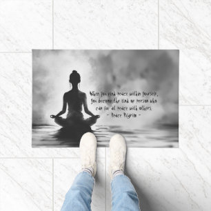 Tapete Instrutor de Meditação de Yoga Lotus Pose Pintura